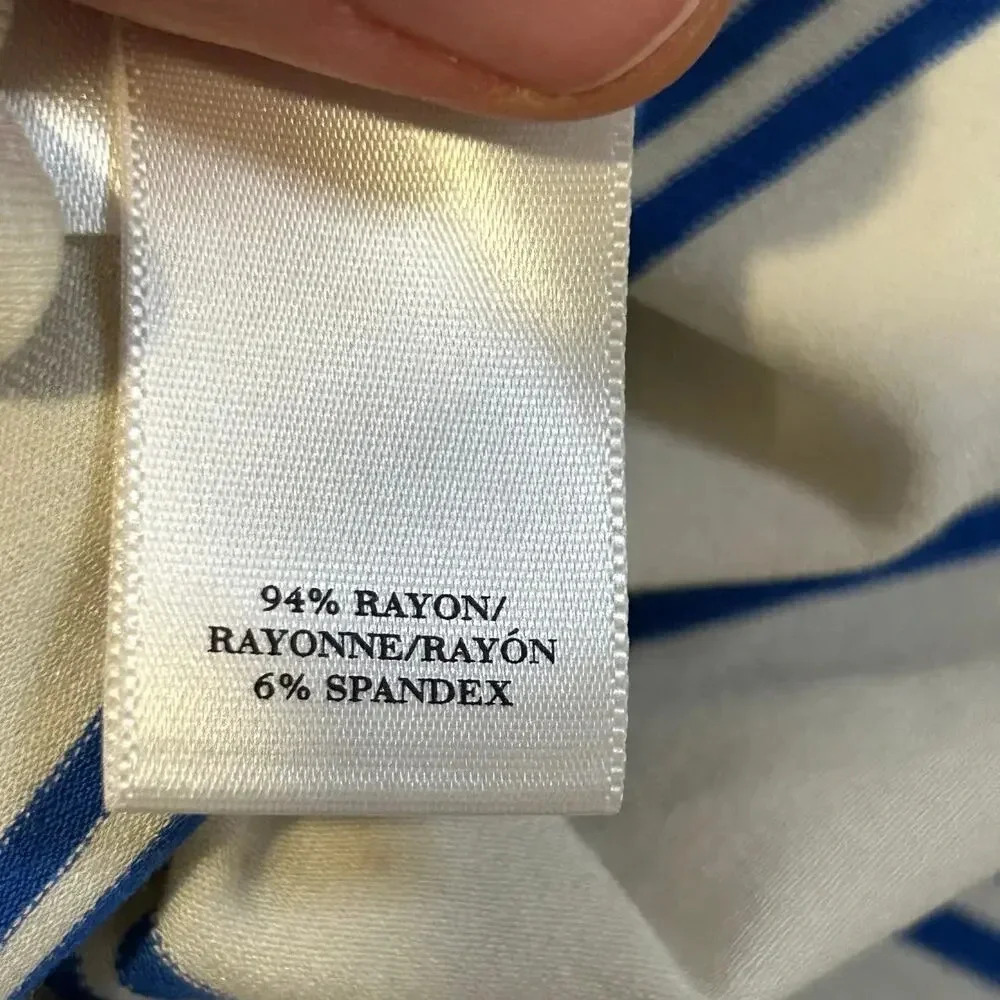 Ann Tayor NWT Blue and white halter maxi sundress size S - Picture 11 of 13